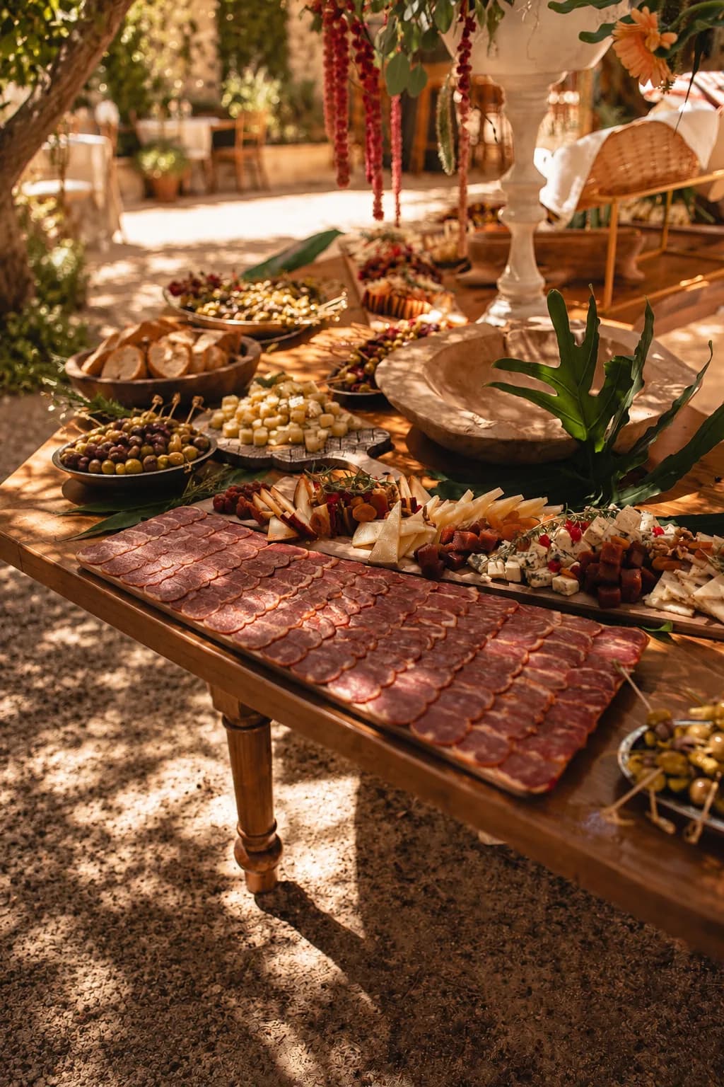 Montaje decorativo para un servicio de catering