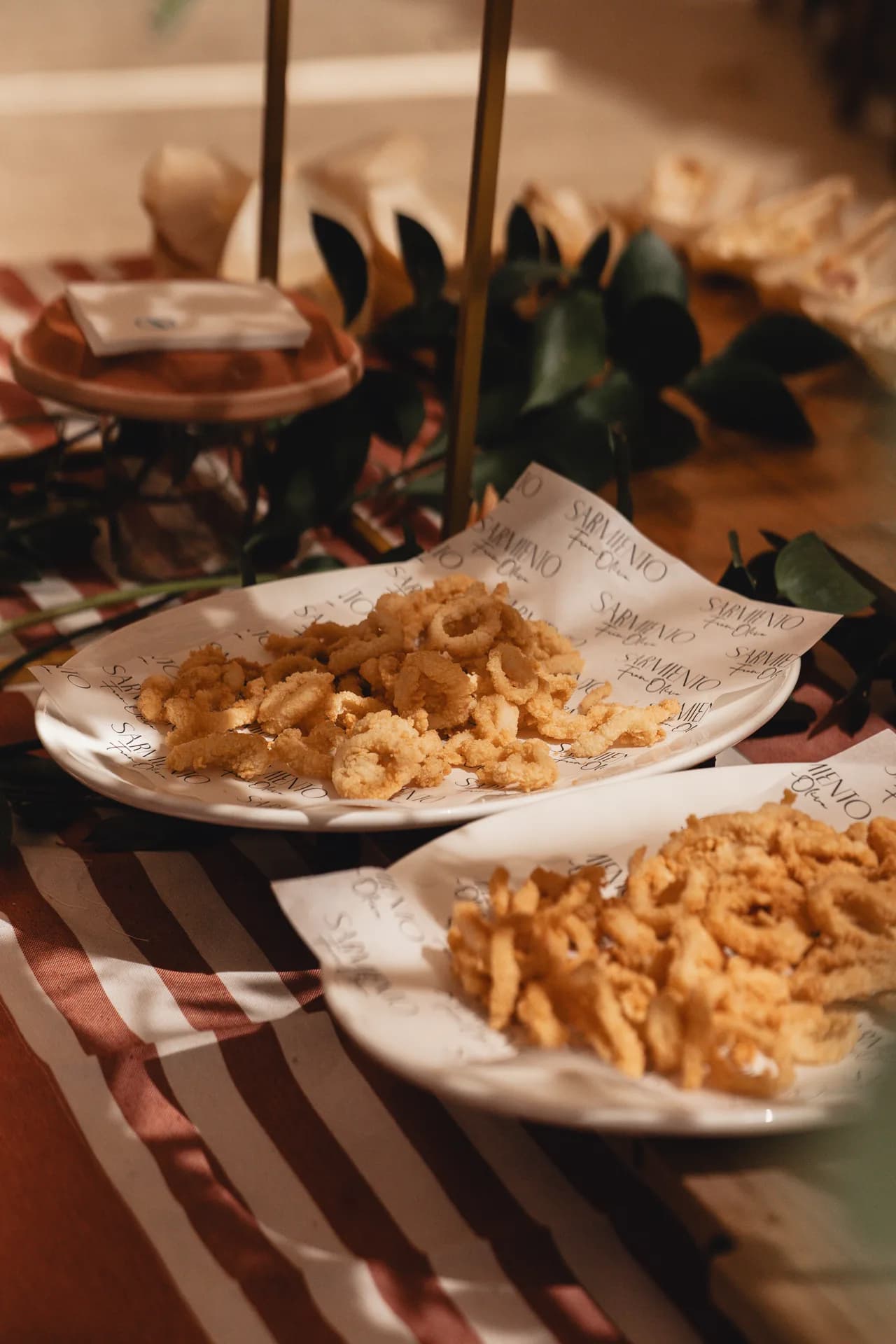 Detalle gastronómico de una celebración autorizada