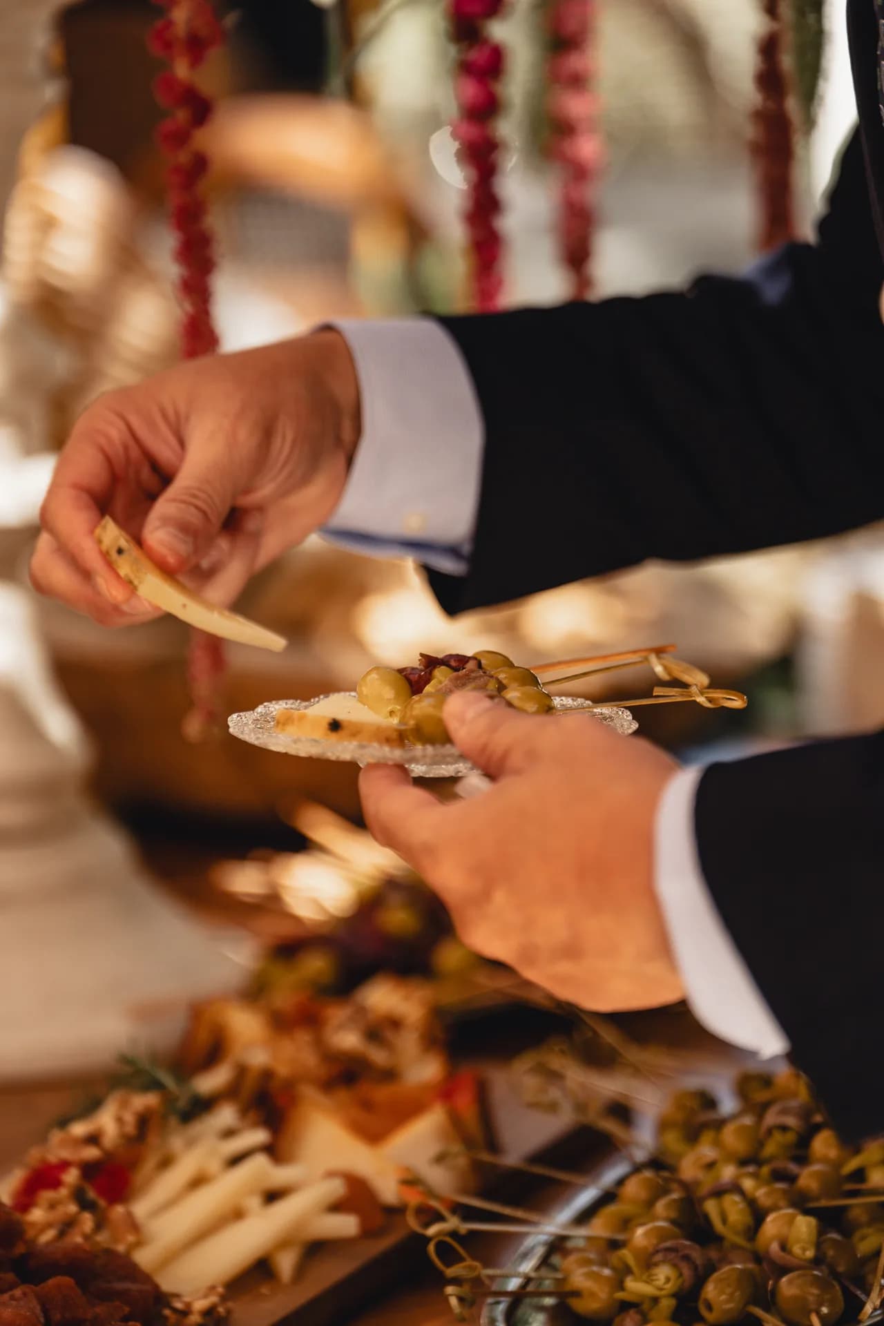 Puesta en escena de mesa para una boda
